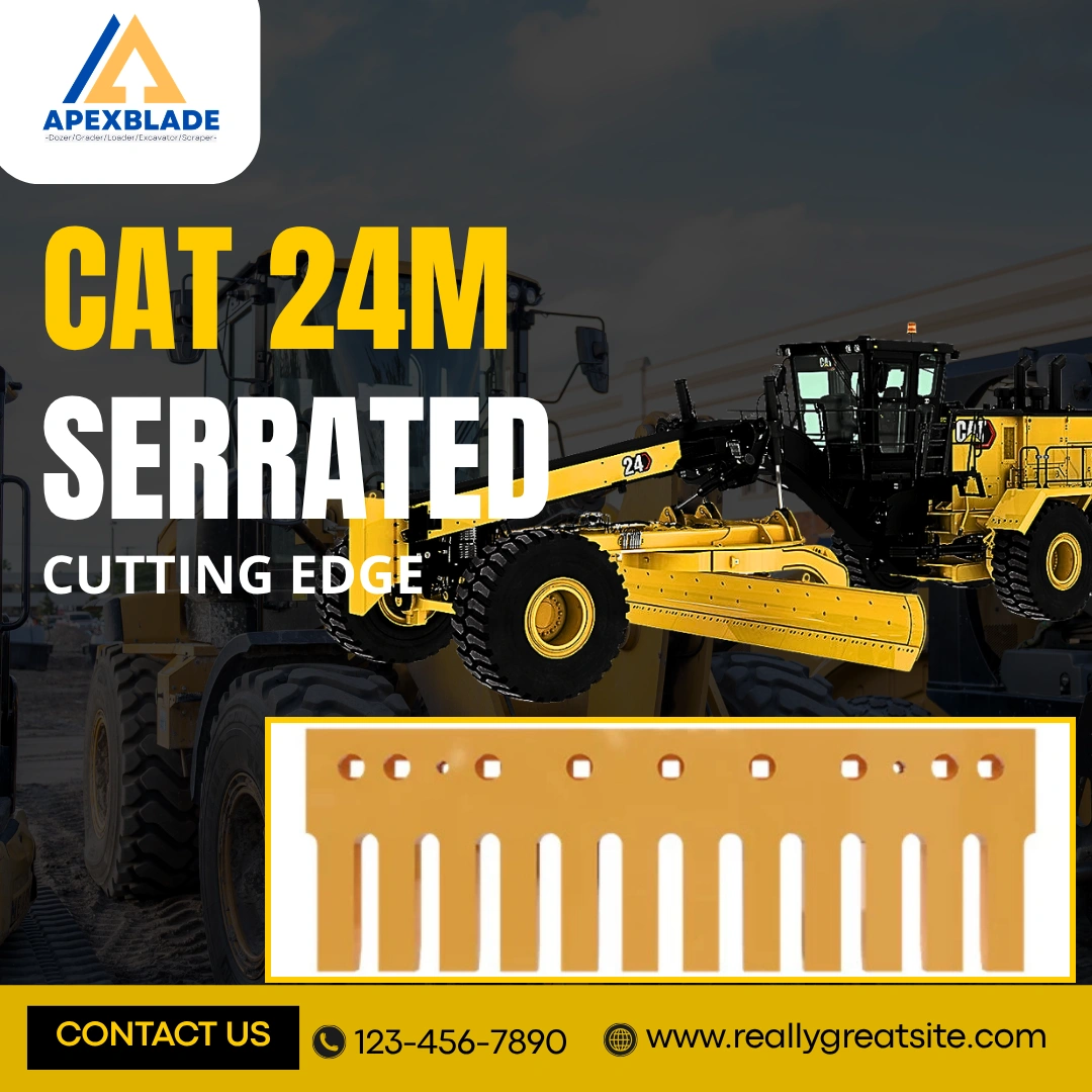 cat 24m grader serrated cutting edge 1359796