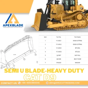 cat d9 semi u blade
