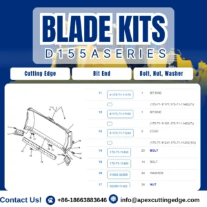 komatsu d155a cutting edges kits 175 71 11240