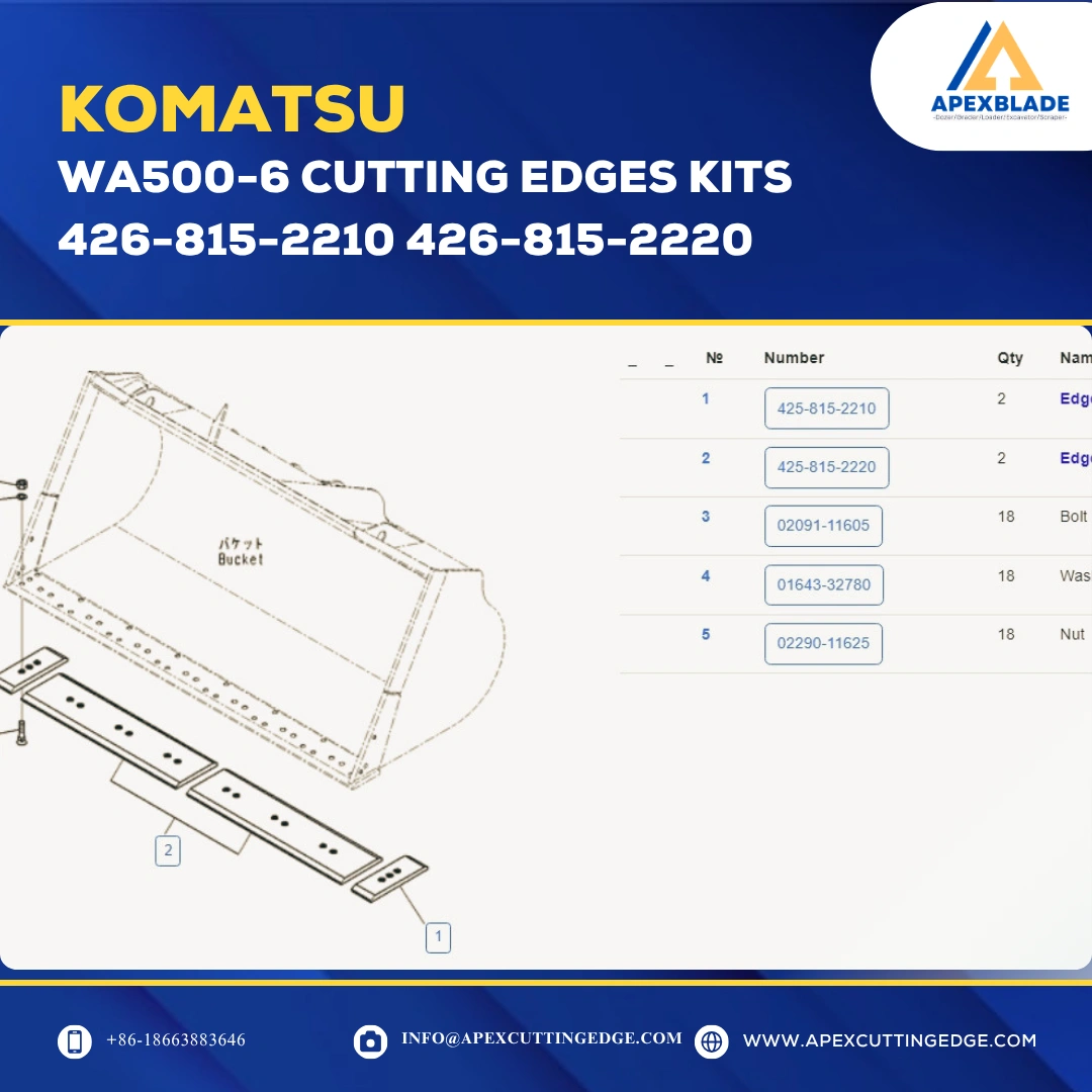 the komatsu wa500 6 cutting edges kits