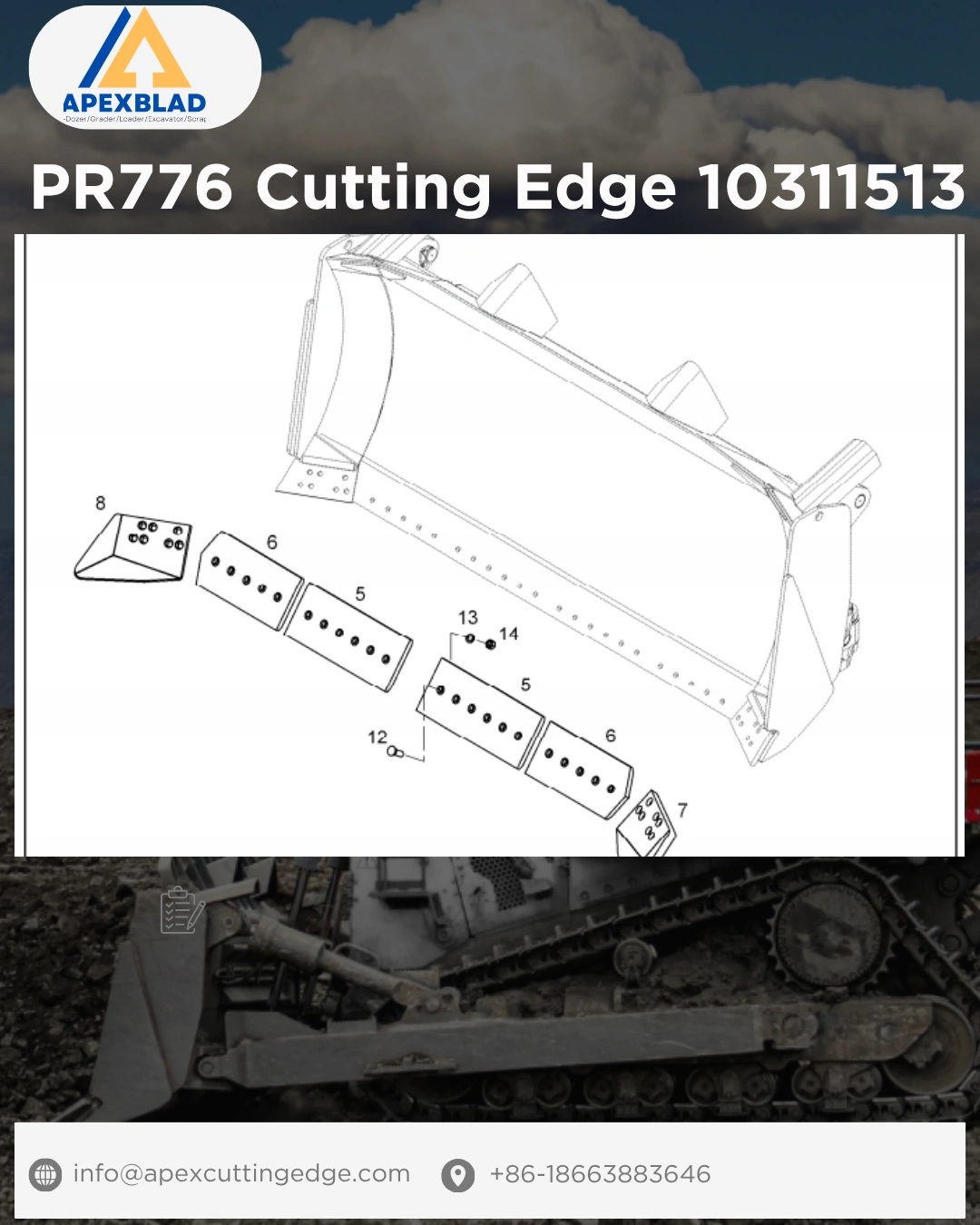 libherr pr776 dozer cutting edge 10311513