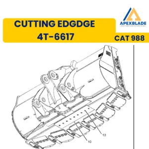 CAT 988K Loader Cutting Edge 4T-6617