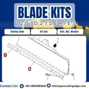 Komatsu D20 D21 Cutting Edges Kit 10G-72-21260 / 10G-72-21270